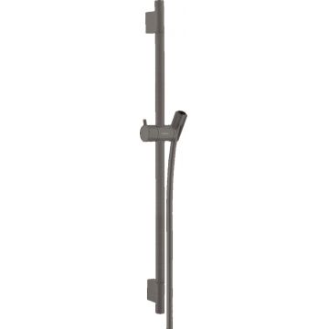 Bara de dus Hansgrohe Unica S Puro 65cm cu furtun 160cm negru periat