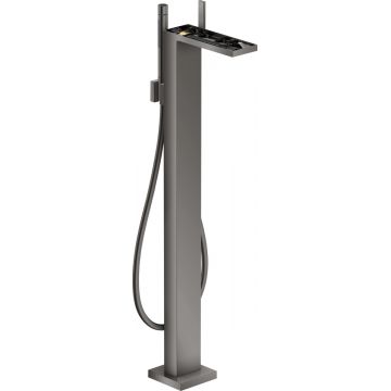 Baterie cada cu montaj pe pardoseala Hansgrohe Axor MyEdition fara placa superioara necesita corp ingropat crom negru lustruit