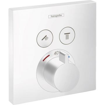 Baterie cada - dus termostatata Hansgrohe ShowerSelect cu montaj incastrat necesita corp ingropat alb mat