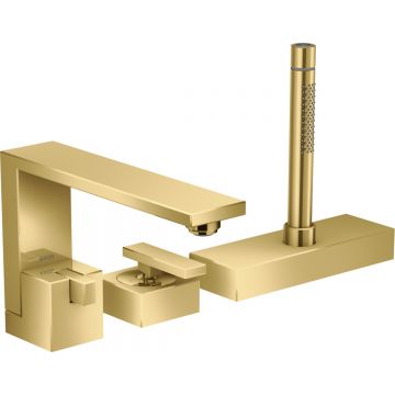 Baterie cu montaj pe cada Hansgrohe Axor Edge 3 elemente necesita corp ingropat gold optic lustruit