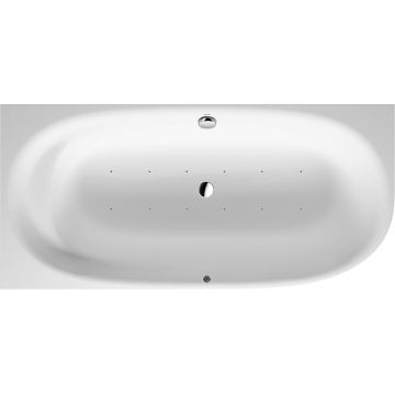 Cada asimetrica cu hidromasaj Duravit Cape Code 190x90 cm orientare stanga alb