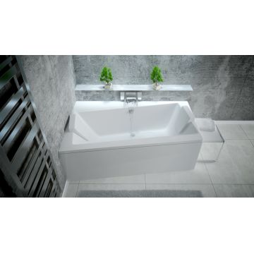 Cada baie asimetrica Besco Infinity 170x110cm acril orientare stanga