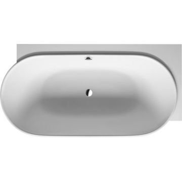 Cada baie asimetrica Duravit Luv 185x95cm compozit orientare dreapta cu panou integrat si picioare incluse