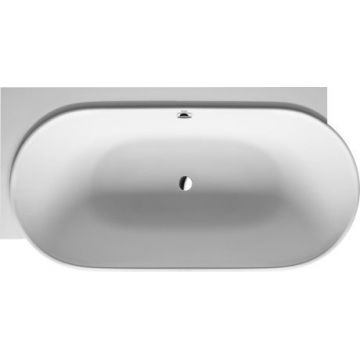 Cada baie asimetrica Duravit Luv 185x95cm compozit orientare stanga cu panou integrat si picioare incluse