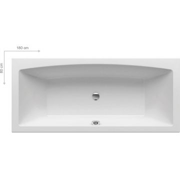 Cada baie rectangulara Ravak Formy 02 Slim 180x80cm acril
