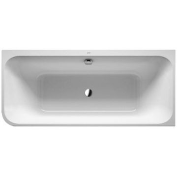Cada de baie asimetrica Duravit Happy D.2 Plus 180x80 cm acril orientare dreapta include panouri grafit super mat