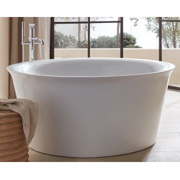 Cada rotunda freestanding Duravit White Tulip 140cm alb