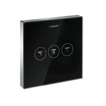 Divertor Hansgrohe Shower Select Glass pentru 3 consumatori necesita corp ingropat negru-crom