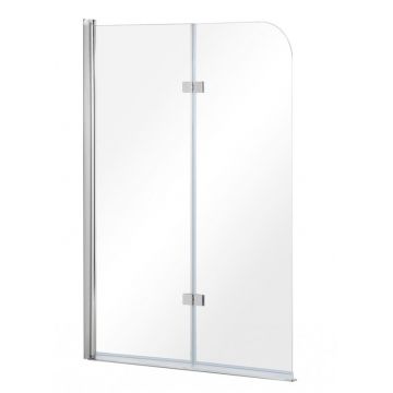 Paravan de cada Besco Avigo 2 100x145cm doua elemente mobile profil crom lucios