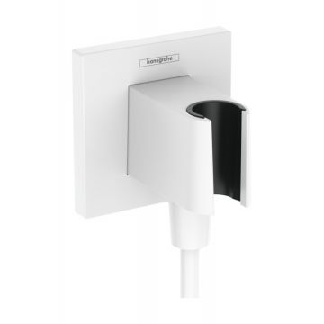 Accesoriu Hansgrohe FixFit E cu agatatoare de dus alb mat