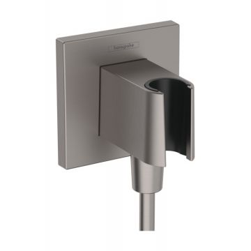 Accesoriu Hansgrohe FixFit E cu agatatoare de dus negru periat