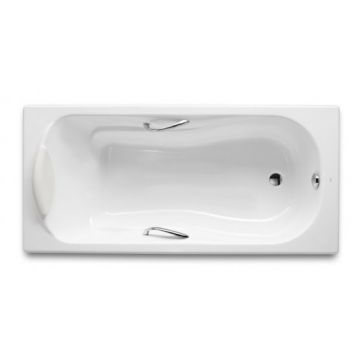 Cada baie rectangulara Roca Haiti 170x80cm cu baza antialunecare si manere fonta