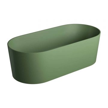 Cada freestanding din compozit 160 x 75 cm Omnires Ovo M+ Verde inchis Mat