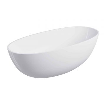 Cada freestanding 160 x 75 cm Omnires Shell M+ Alb