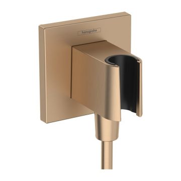 Cot de iesire dus Hansgrohe Fixfit E cu suport para bronz periat