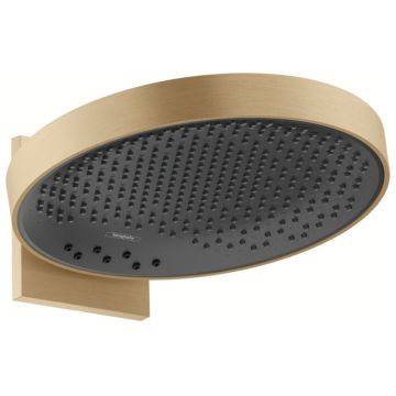 Palarie de dus Hansgrohe Rainfinity 360 3 tipuri de jet cu placa de conectare la perete bronz periat