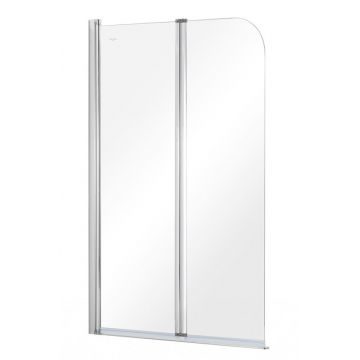 Paravan de cada Besco Prime 2 90x140cm doua elemente mobile profil crom lucios