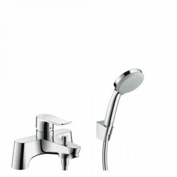 Baterie pe cada cu set de dus Hansgrohe Metris