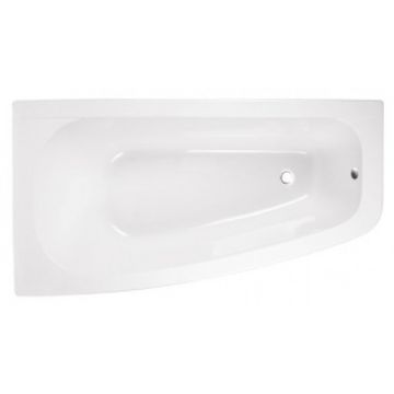 Cada baie asimetrica, acril, 150x80 cm, orientare stanga, Besco Luna