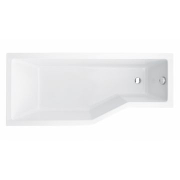 Cada baie asimetrica, acril, 170x75 cm, orientare stanga, Besco Integra