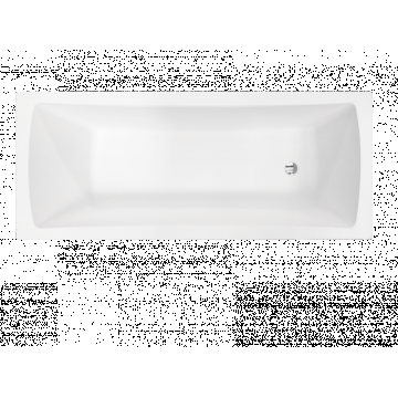 Cada baie dreptunghiulara cu tetiera si 2 manere, acril, 160x70 cm, Besco Optima Premium