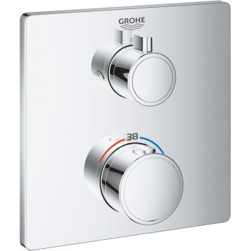 Baterie cada - dus termostatata Grohe Grohtherm cu montaj incastrat necesita corp ingropat crom