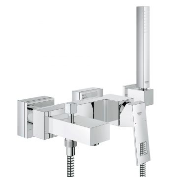 Baterie cada Grohe Eurocube cu para furtun si agatatoare de dus