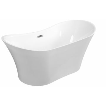 Cada baie freestanding asimetrica, acril, 170x80 cm, Besco Amber