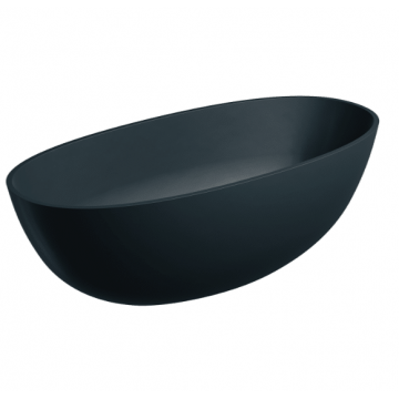 Cada freestanding 160 x 75 cm Omnires Shell M+ Black Lava