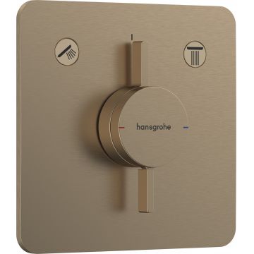 Baterie cada - dus Hansgrohe DuoTurn Q cu doua functii montaj incastrat necesita corp ingropat bronz periat
