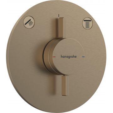 Baterie cada - dus Hansgrohe DuoTurn S cu doua functii montaj incastrat necesita corp ingropat bronz periat