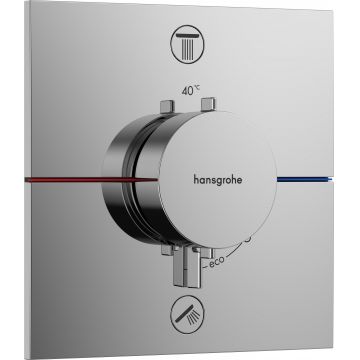 Baterie cada - dus termostatata Hansgrohe ShowerSelect Comfort E cu 2 functii montaj incastrat necesita corp ingropat crom