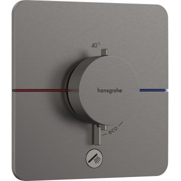 Baterie cada - dus termostatata Hansgrohe ShowerSelect Comfort Q cu montaj incastrat necesita corp ingropat negru periat