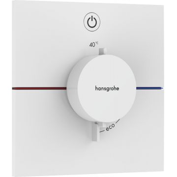 Baterie dus termostatata Hansgrohe ShowerSelect Comfort E On/Off cu montaj incastrat necesita corp ingropat alb mat