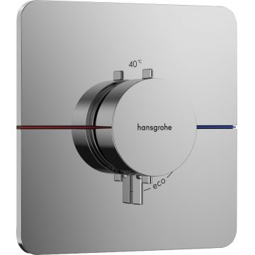 Baterie dus termostatata Hansgrohe ShowerSelect Comfort Q cu montaj incastrat necesita corp ingropat crom