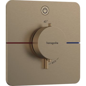 Baterie dus termostatata Hansgrohe ShowerSelect Comfort Q On/Off cu montaj incastrat necesita corp ingropat bronz periat