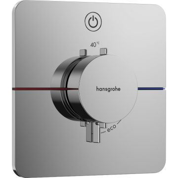 Baterie dus termostatata Hansgrohe ShowerSelect Comfort Q On/Off cu montaj incastrat necesita corp ingropat crom