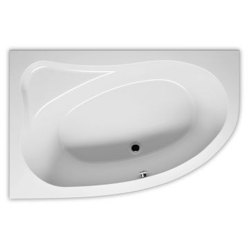 Cada baie asimetrica Riho Aryl 140x90cm acril orientare dreapta