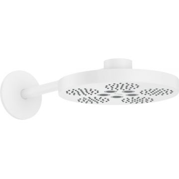 Palarie de dus Hansgrohe Axor ONE 280 2 jet si brat de perete 390mm alb mat